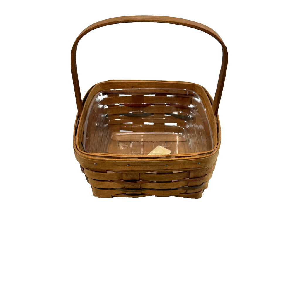 1987 Longaberger American Berry Basket w/Protector Vintage 7.5"L x 7.5"W x 3.5"H
